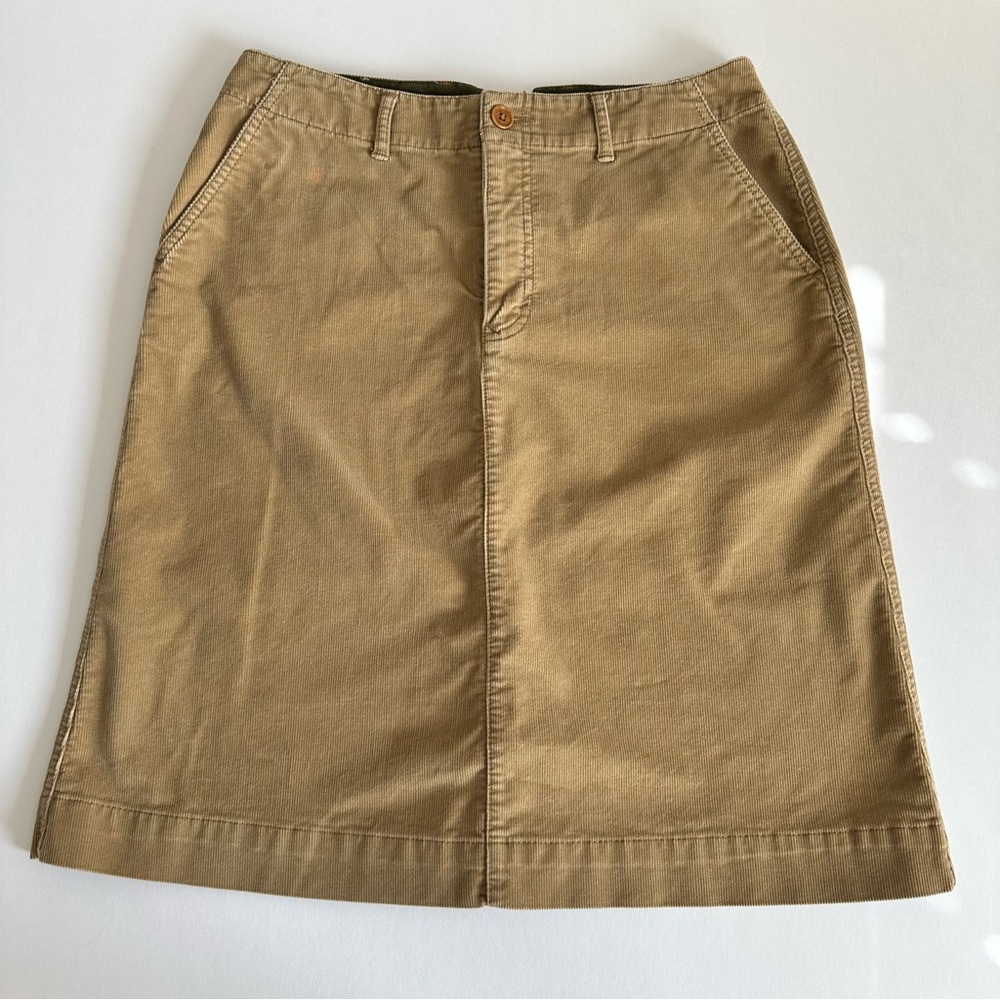 Eddie Bauer Brown Corduroy Pencil Straight Skirt Size 8‎